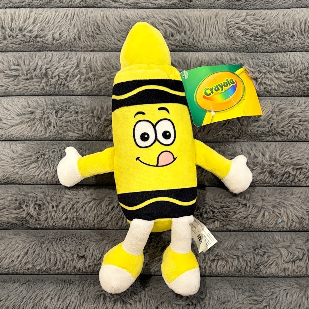 NEW Crayola yellow crayon stuffed animal